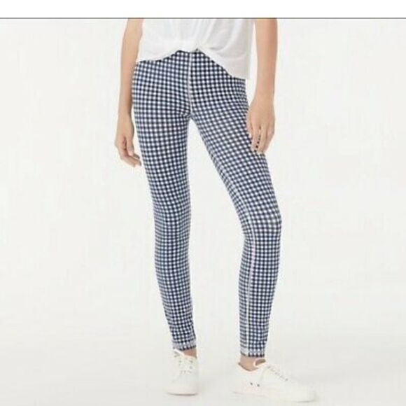 NWT J CREW Gingham Leggings - Picture 10 of 11